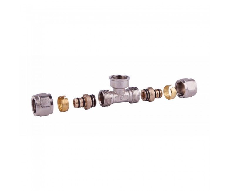 Тройник обтискний SD Forte 16х1/2х16 ВР SF177W161516 STRONG SD  SF177W161516 SF177W161516