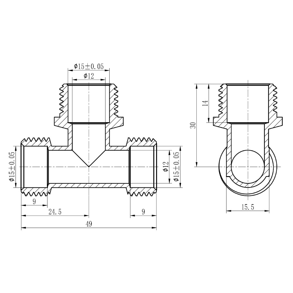 Фитинг  SF178W161516:Чертеж 