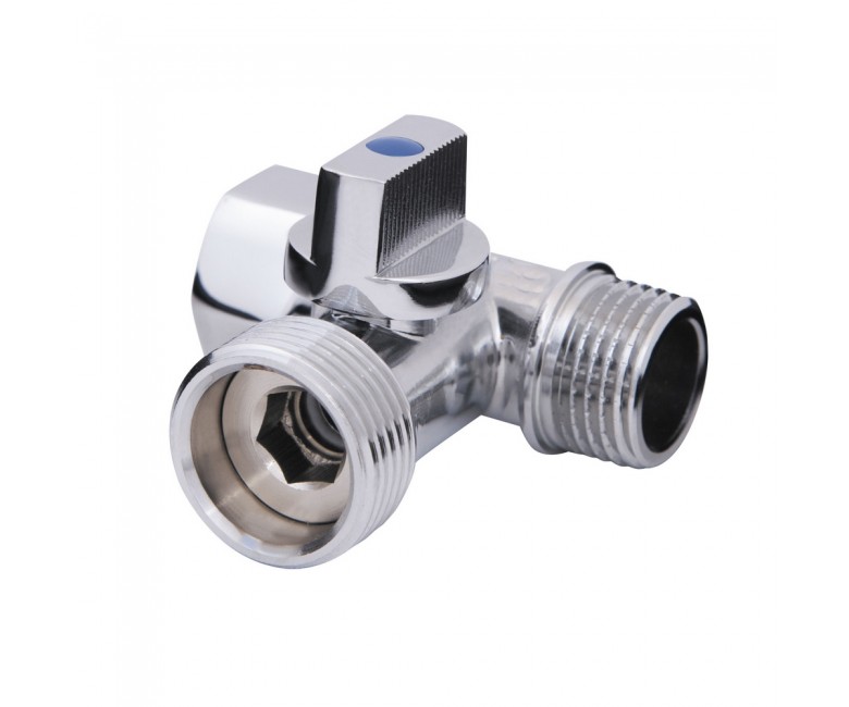 Кран приладовий кульовий SD Forte 1/2х3/4х1/2 SF186W152015 STRONG SD  SF186W152015 SF186W152015