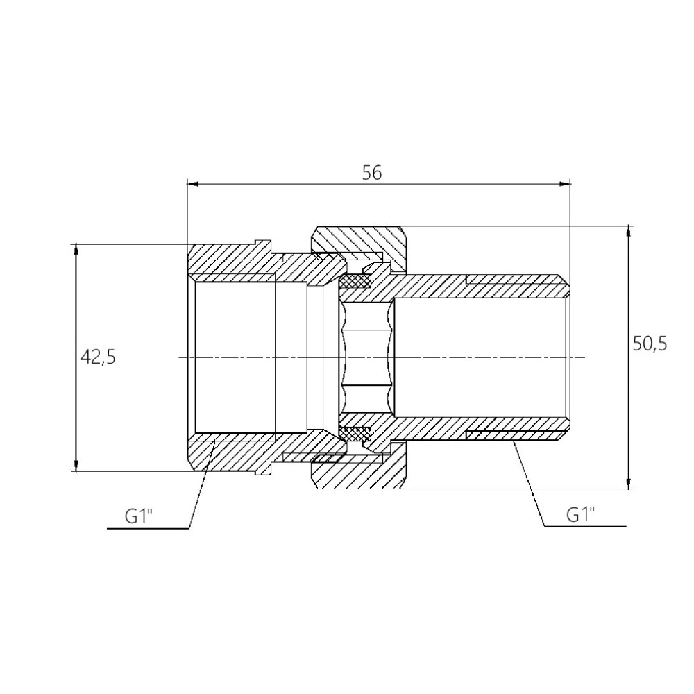 Сгон прямой 1  SF190W25:Чертеж 