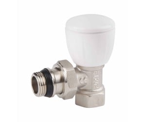 Кран радіаторний SD Forte Powerful 1/2 з антипротіканням кутовий SF232W15  STRONG SD SF232W15