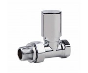 Кран радіаторний SD Forte 1/2 прямий хром SF235W15 STRONG SD  SF235W15