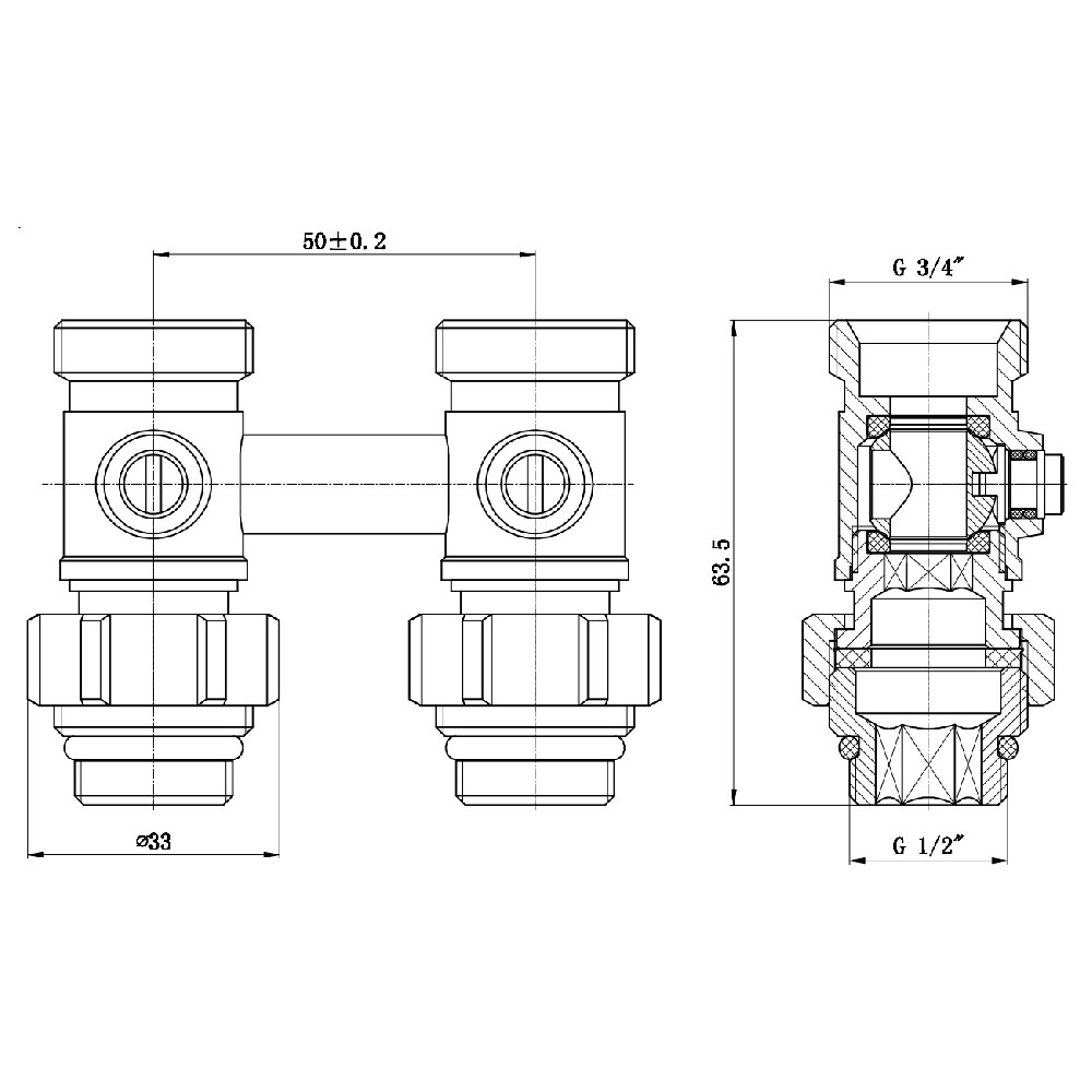Шаровой кран  SF251W15:Чертеж 