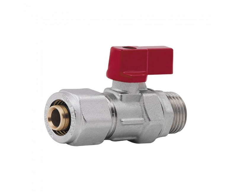 Кран кульовий обтискний SD Forte 16х1/2 ЗР SF262W15 STRONG SD  SF262W15 SF262W15