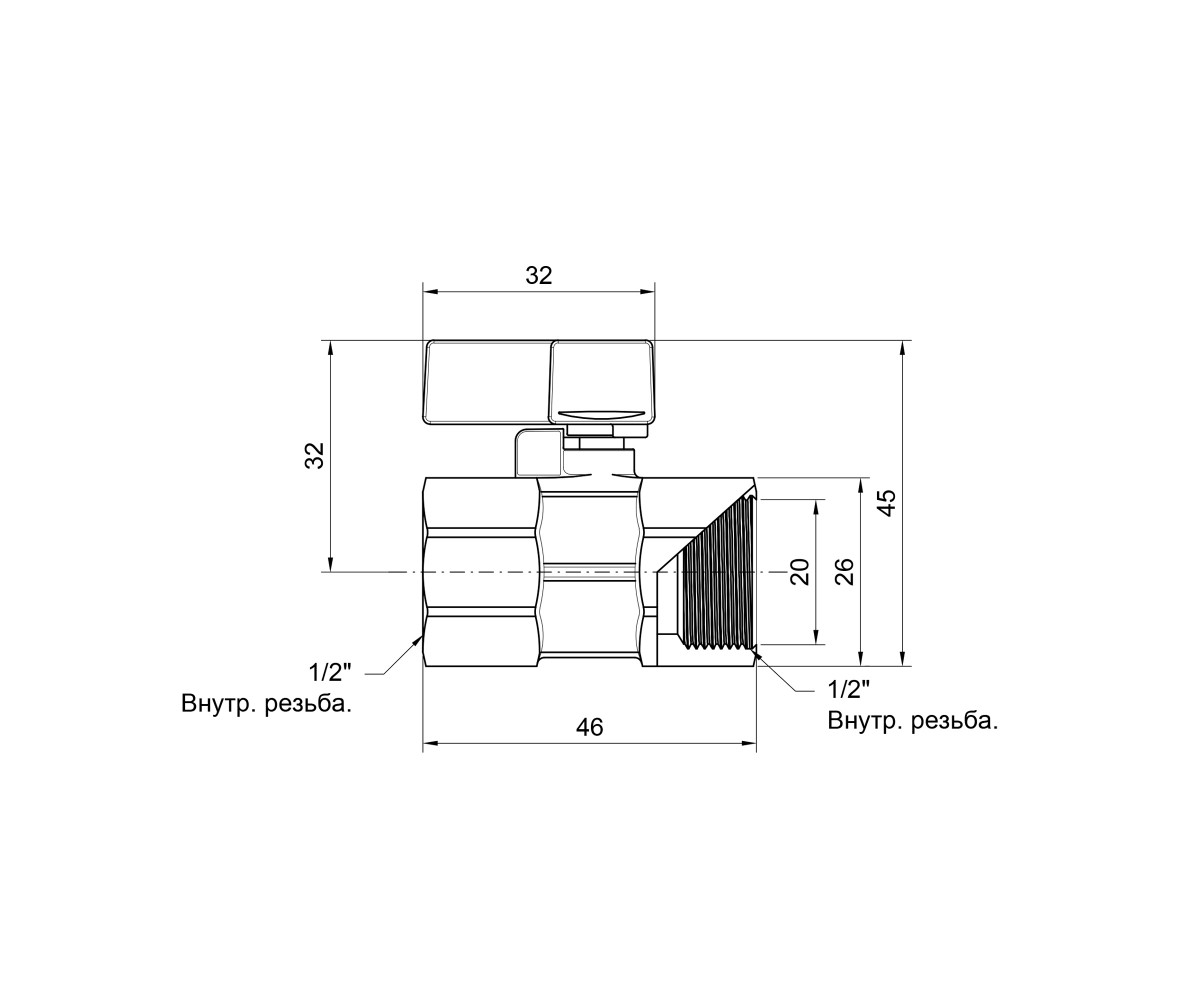 Кран шаровой  SF265W15:Чертеж 