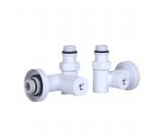 Комплект кранів Thermo Alliance Standart 1/2 бiлий, для рушникосушарки кутовий SF395W15HEW STRONG SD  SF395W15HEW