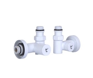 Комплект кранів Thermo Alliance Standart 1/2 бiлий, для рушникосушарки кутовий SF395W15HEW STRONG SD  SF395W15HEW