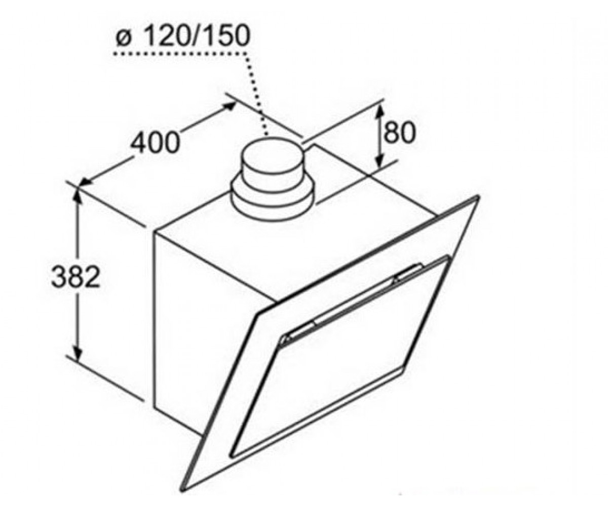 Наклонная вытяжка  LC86KA670:Чертеж 