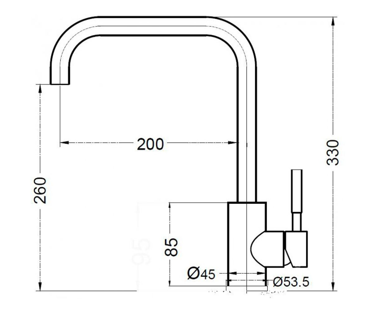 Кухонный смеситель  BASIS SLIN0448:Чертеж 