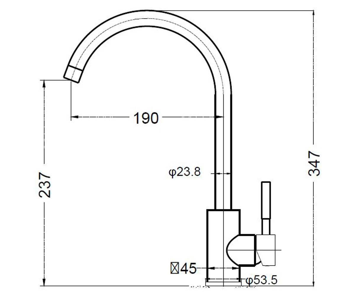 Кухонный смеситель  BASIS SLIN0449:Чертеж 