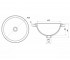 Умывальник в форме чаши  АВРОРА 105T107:Чертеж 