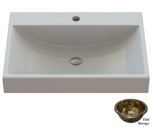 Мраморная раковина ГРАНД 148T101