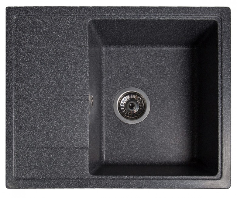 Мойка с крылом SOLID  SILICA BLACK SILICA BLACK