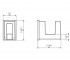 Одинарный крючок  S-CUBE 118984:Чертеж 