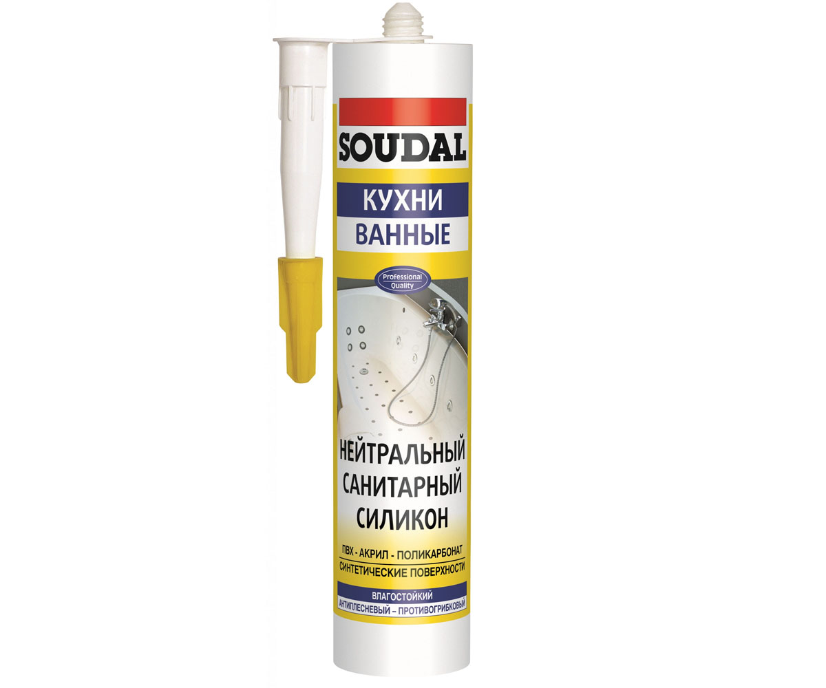 Нейтральний санітарний силікон 280 мл SOUDAL  SILIKON NETR WHITE 280 SILIKON NETR WHITE 280
