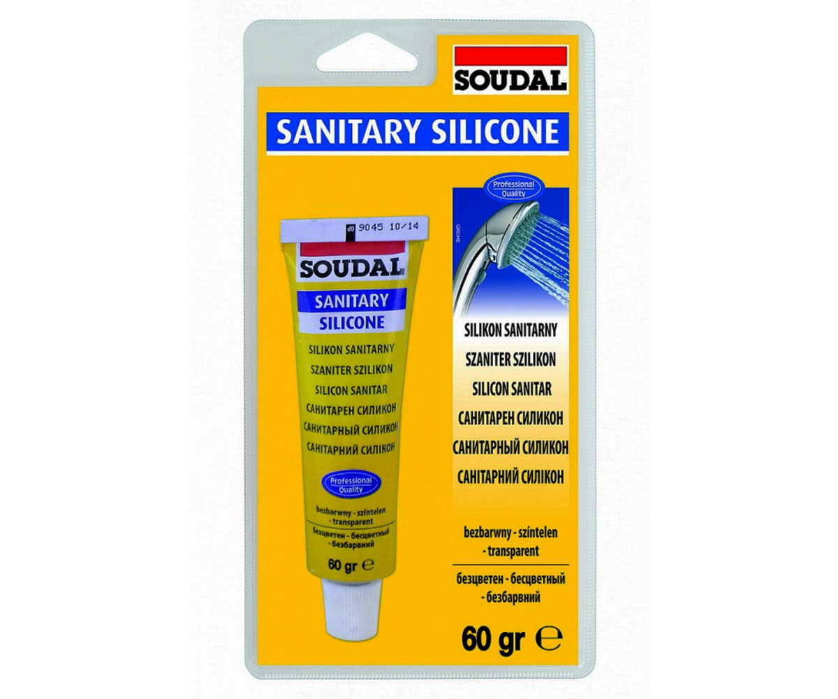 Санітарний силікон 60 гр SILIKON SANIT 60 WHITE SOUDAL  SILIKON SANIT WHITE 60 SILIKON SANIT WHITE 60