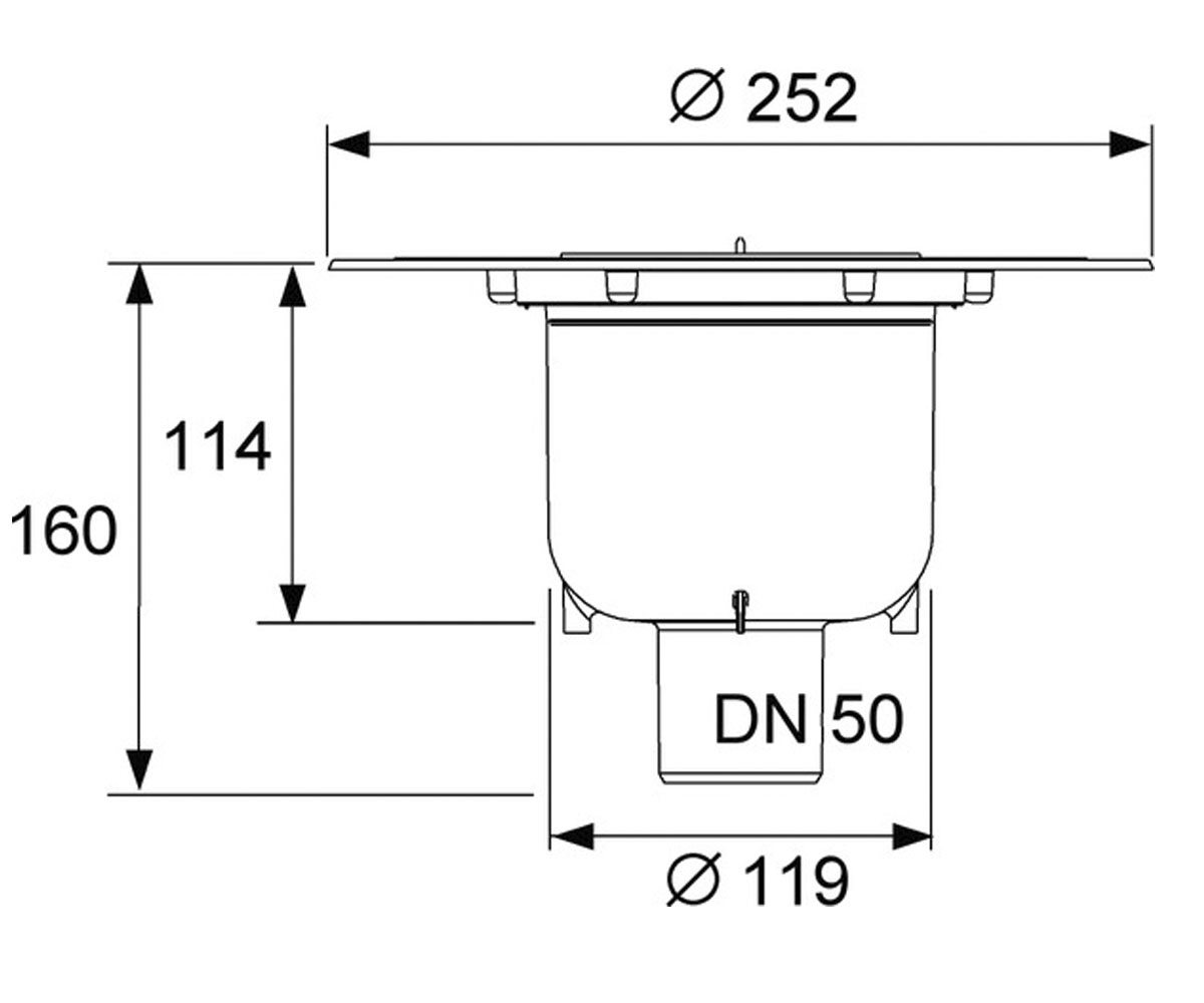 Сифон вертикальный  DRAINPOINT 3601600:Чертеж 