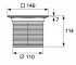 Решетка для трапа 149х149 мм  DRAINPOINT QUADRATUM 3660008:Чертеж 