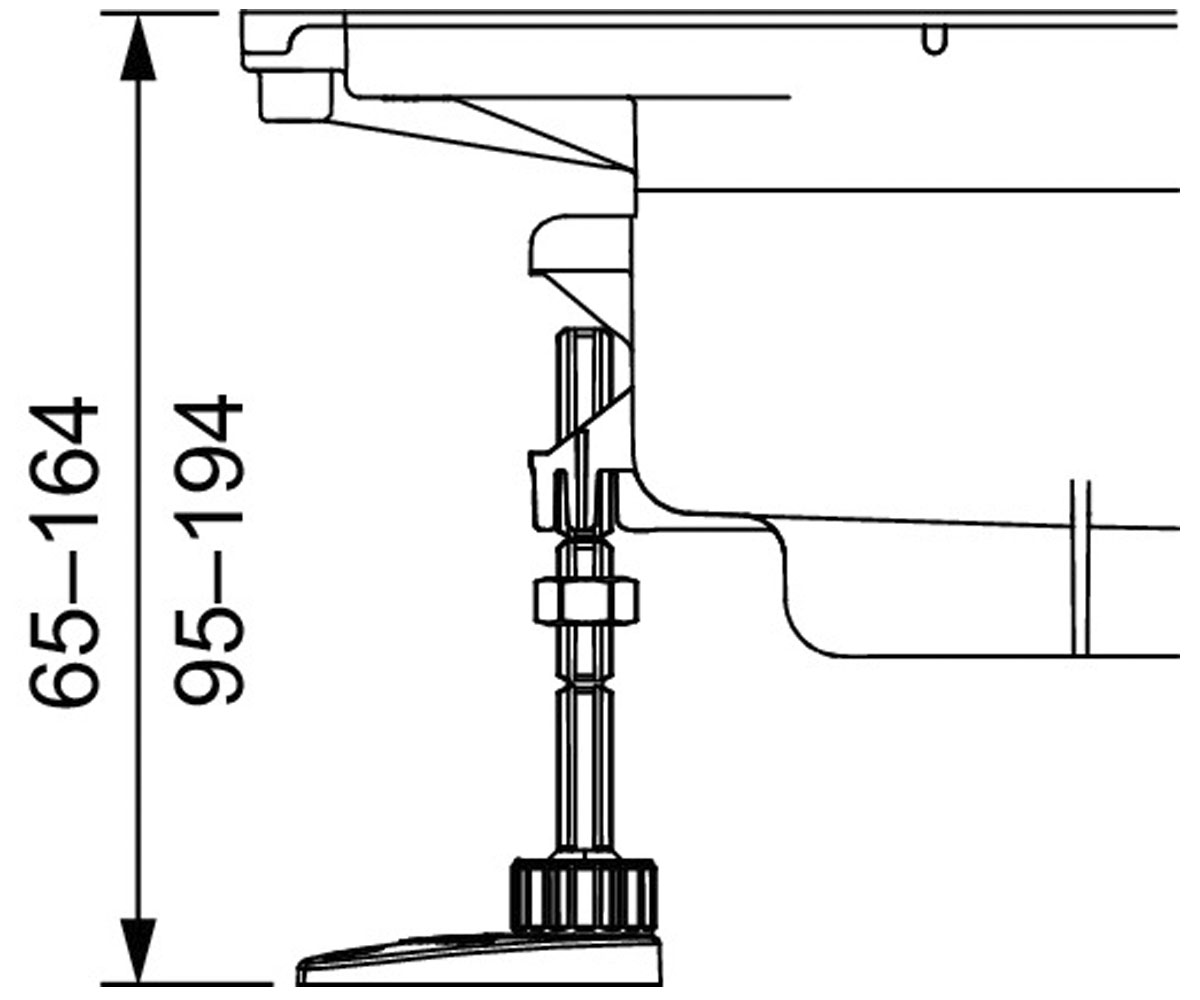 Комплект опор 65-164 мм  DRAINPROFILE 674000:Чертеж 