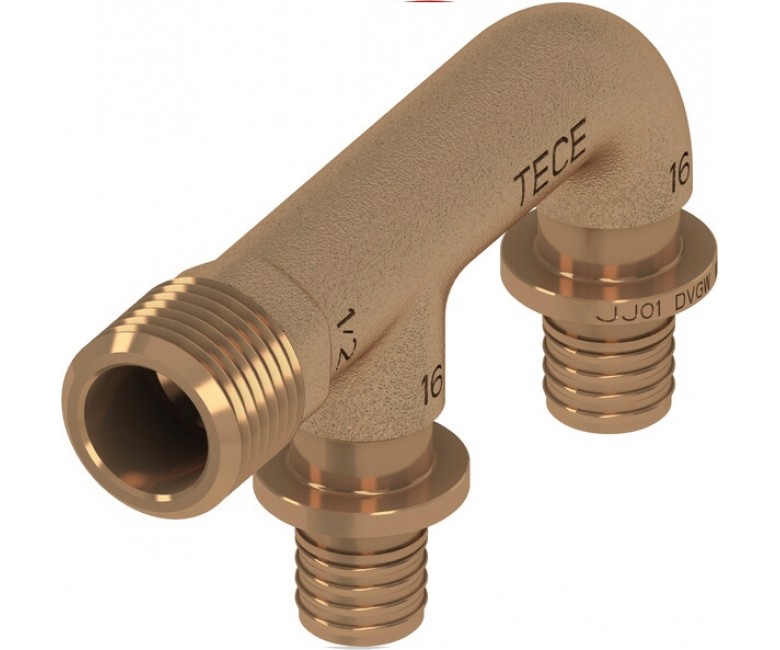 Двойное соединение flex 16 х 1/2quot;, бронза TECE  708608 708608