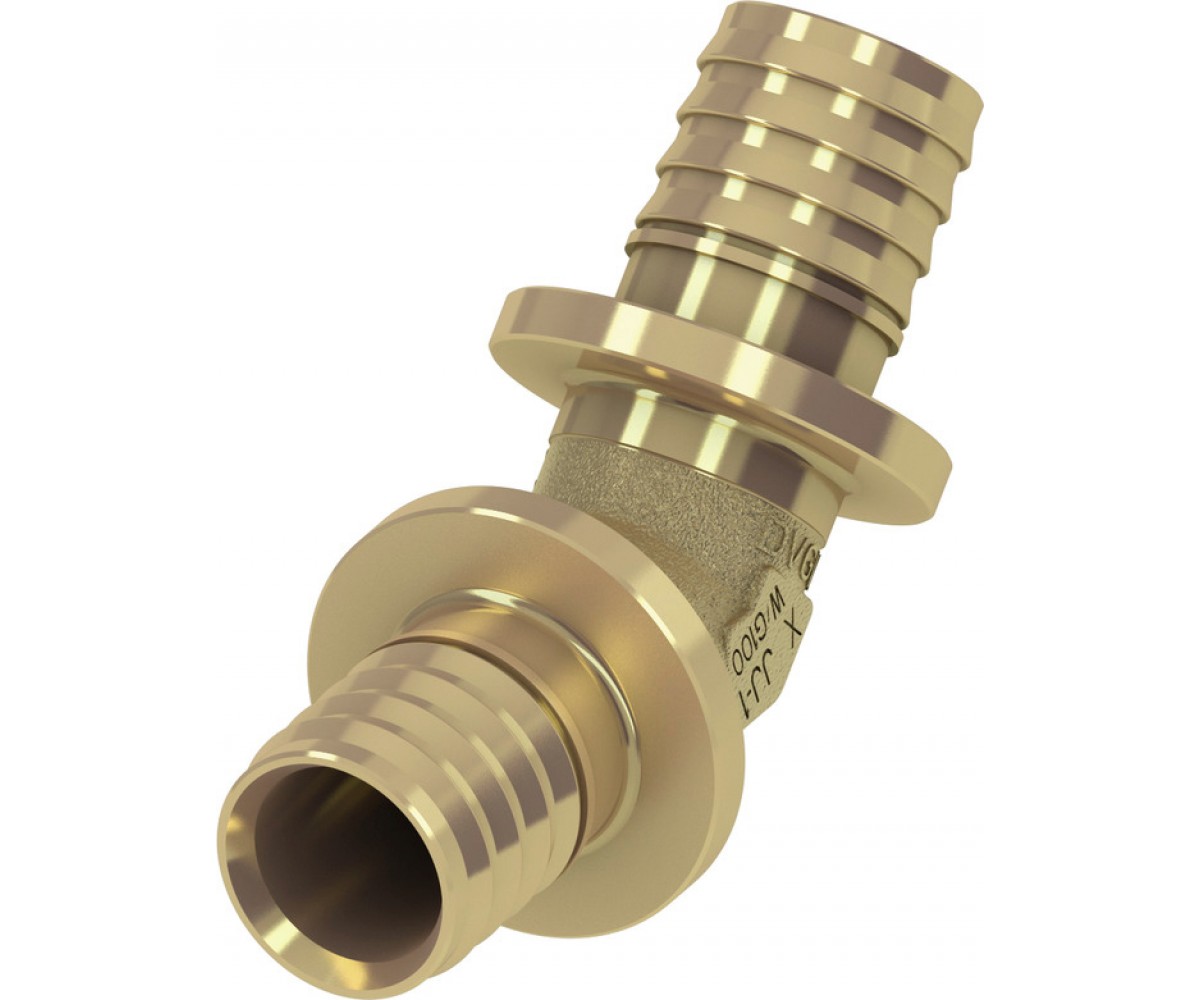 Уголок соединительный flex 45* 32/32, латунь TECE  767132 767132