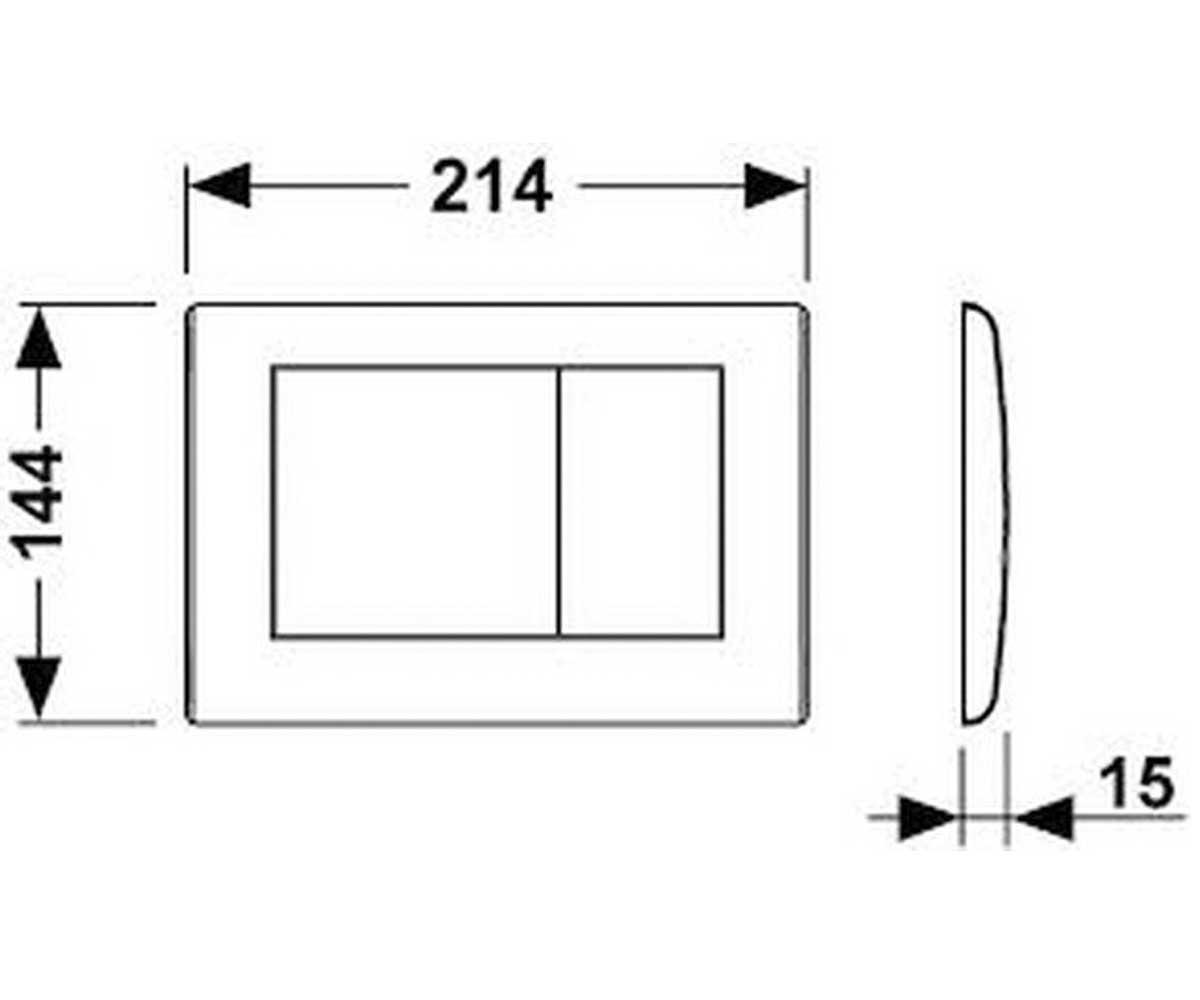 Клавиша двойная  PLANUS 9240324:Чертеж 