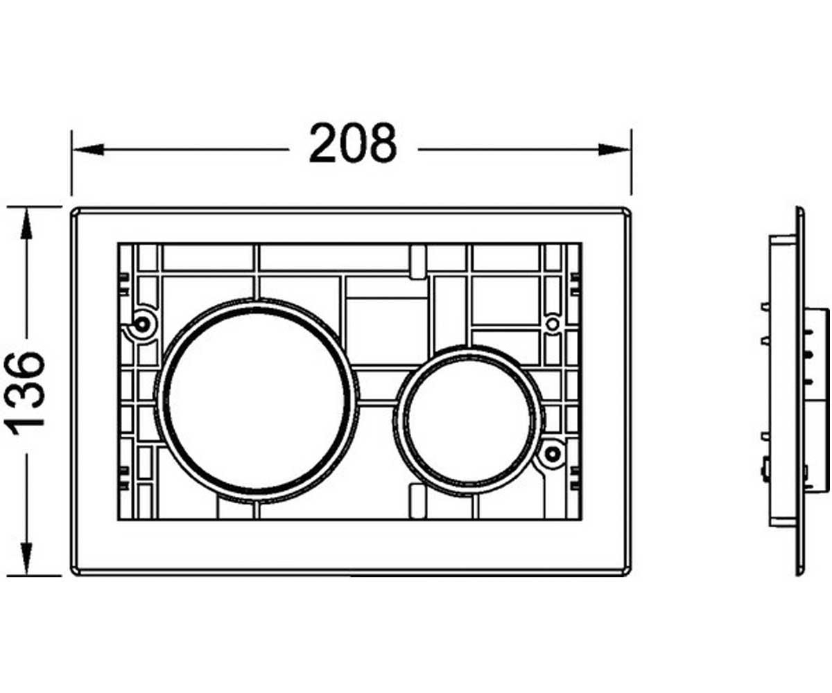 Смывная панель  LOOP MODULAR 9240667:Чертеж 