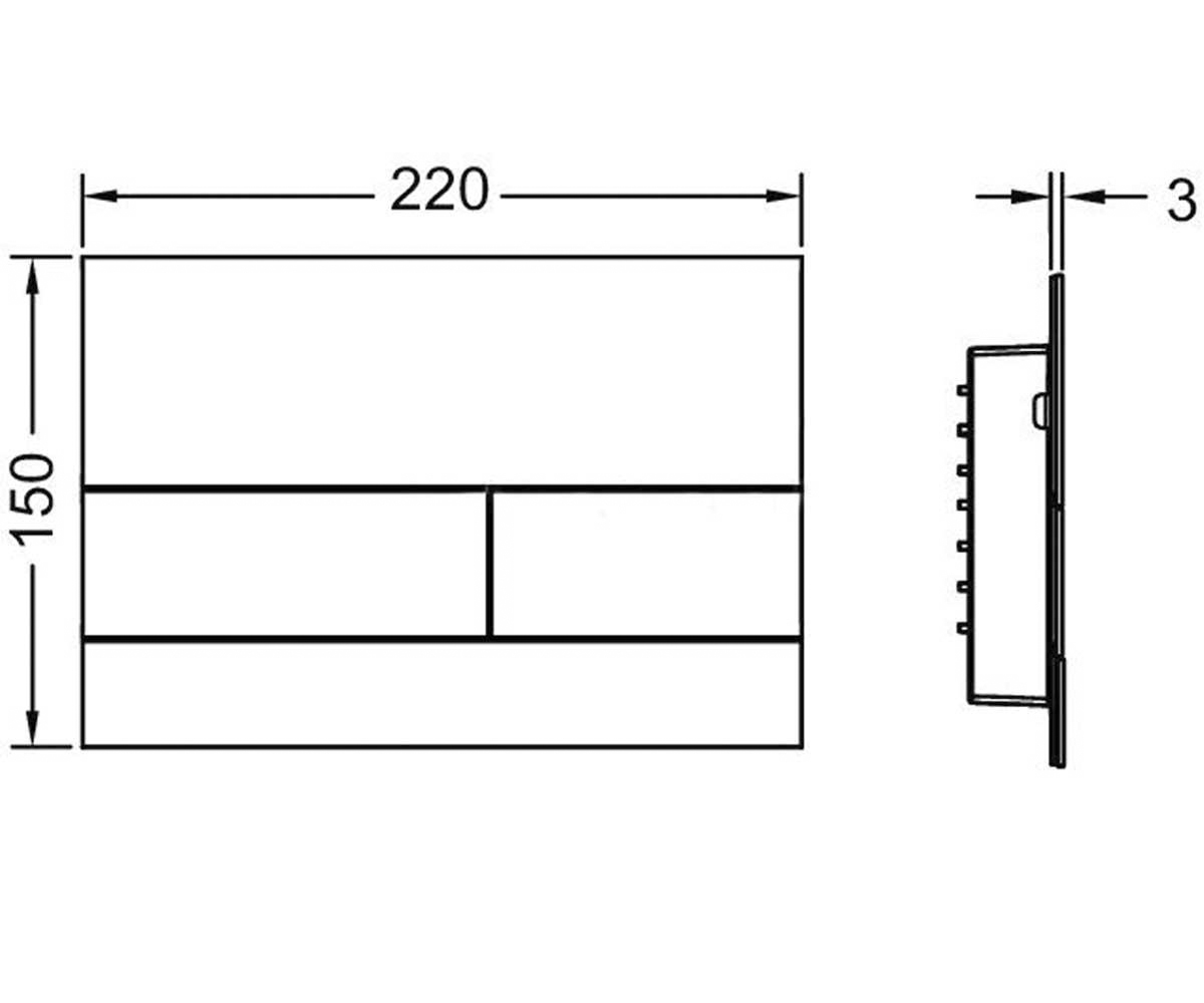 Металлическая клавиша  SQUARE II 9240841:Чертеж 