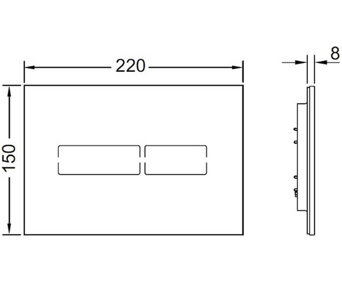Смывная панель  LUX MINI 9240961:Чертеж 