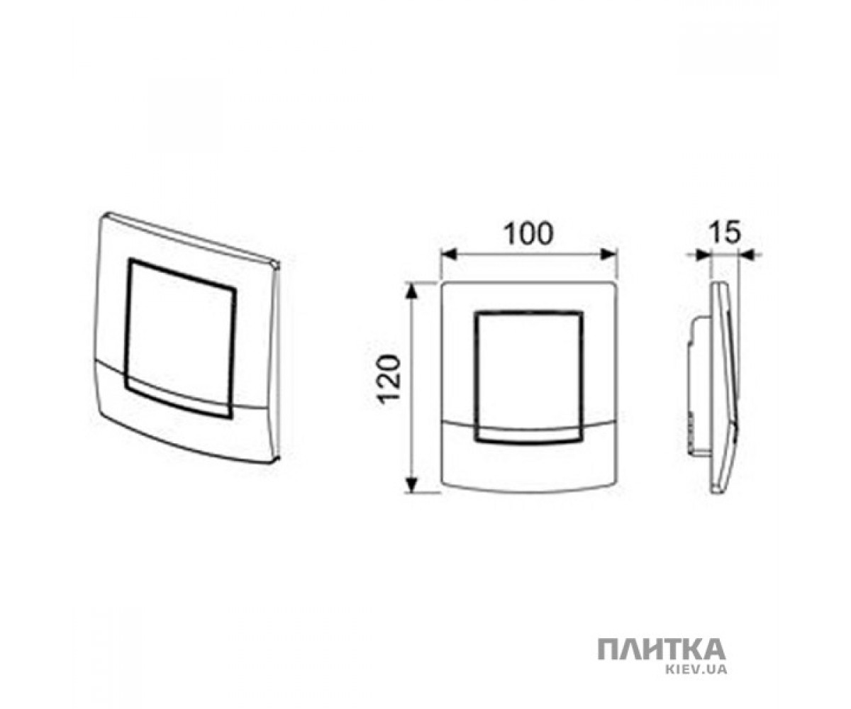 Клавиша смыва  AMBIA 9242126:Чертеж 