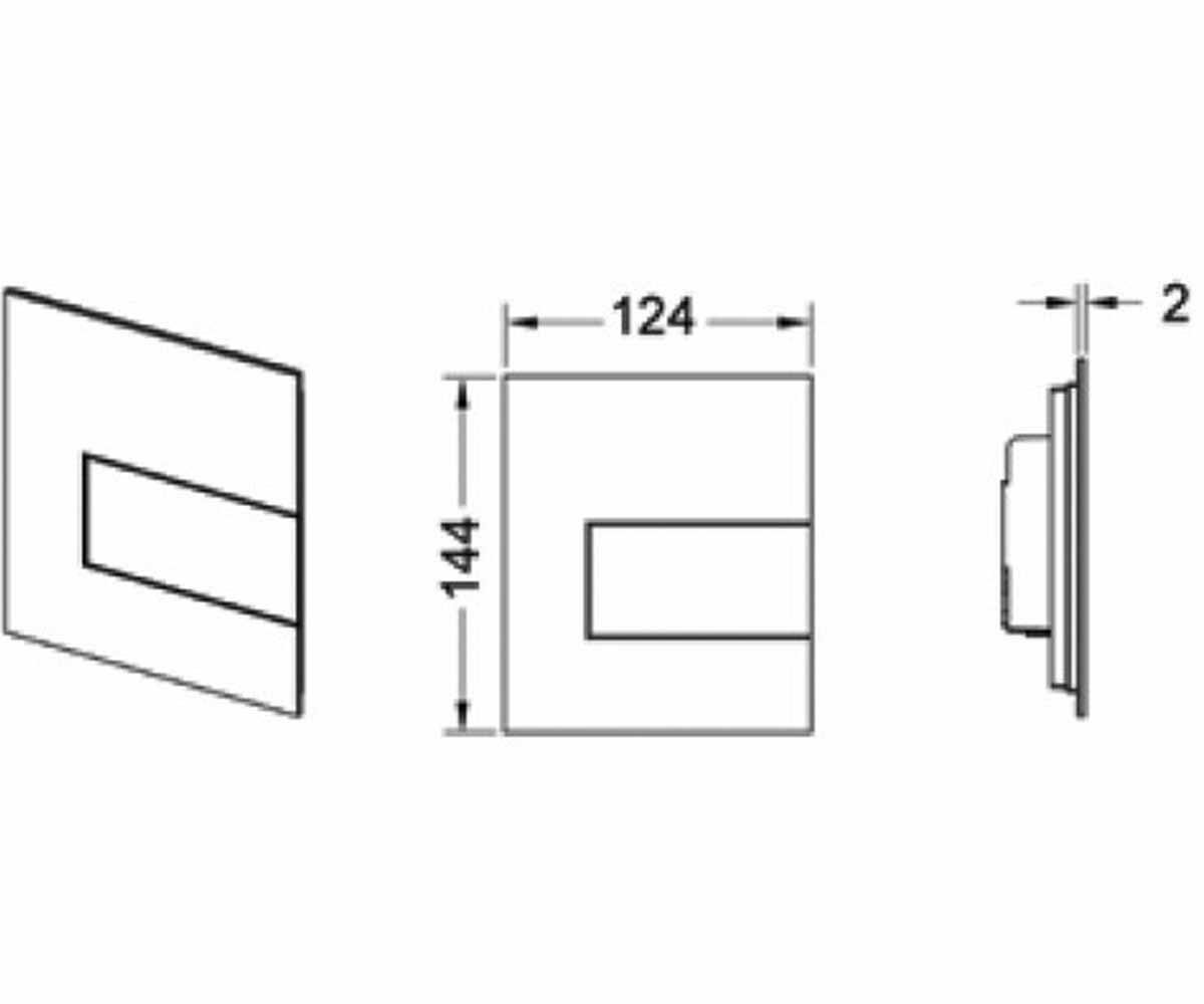 Панель смыва для писуара  SQUARE 9242812:Чертеж 