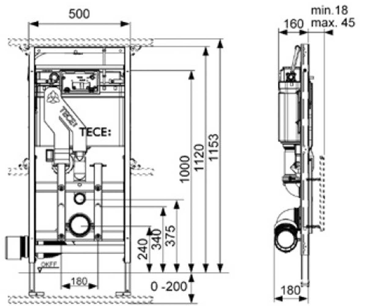 Монтажная рама  LUX 9600400:Чертеж 