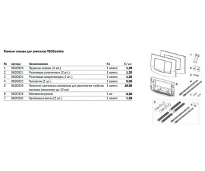 Гумові ущільнювачі 2 шт. TECE  9820021