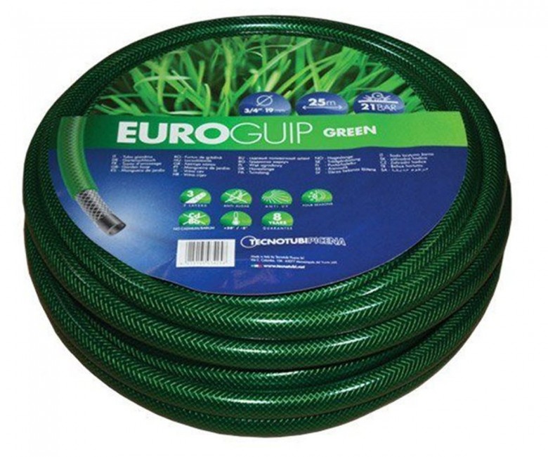 Шланг поливальний 19 мм 50 м TECNOTUBI EURO GUIP GREEN EGG 3/4 50 EGG 3/4 50