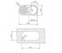 Кухонная мойка  DR 80 1B 1D 10110016:Чертеж 