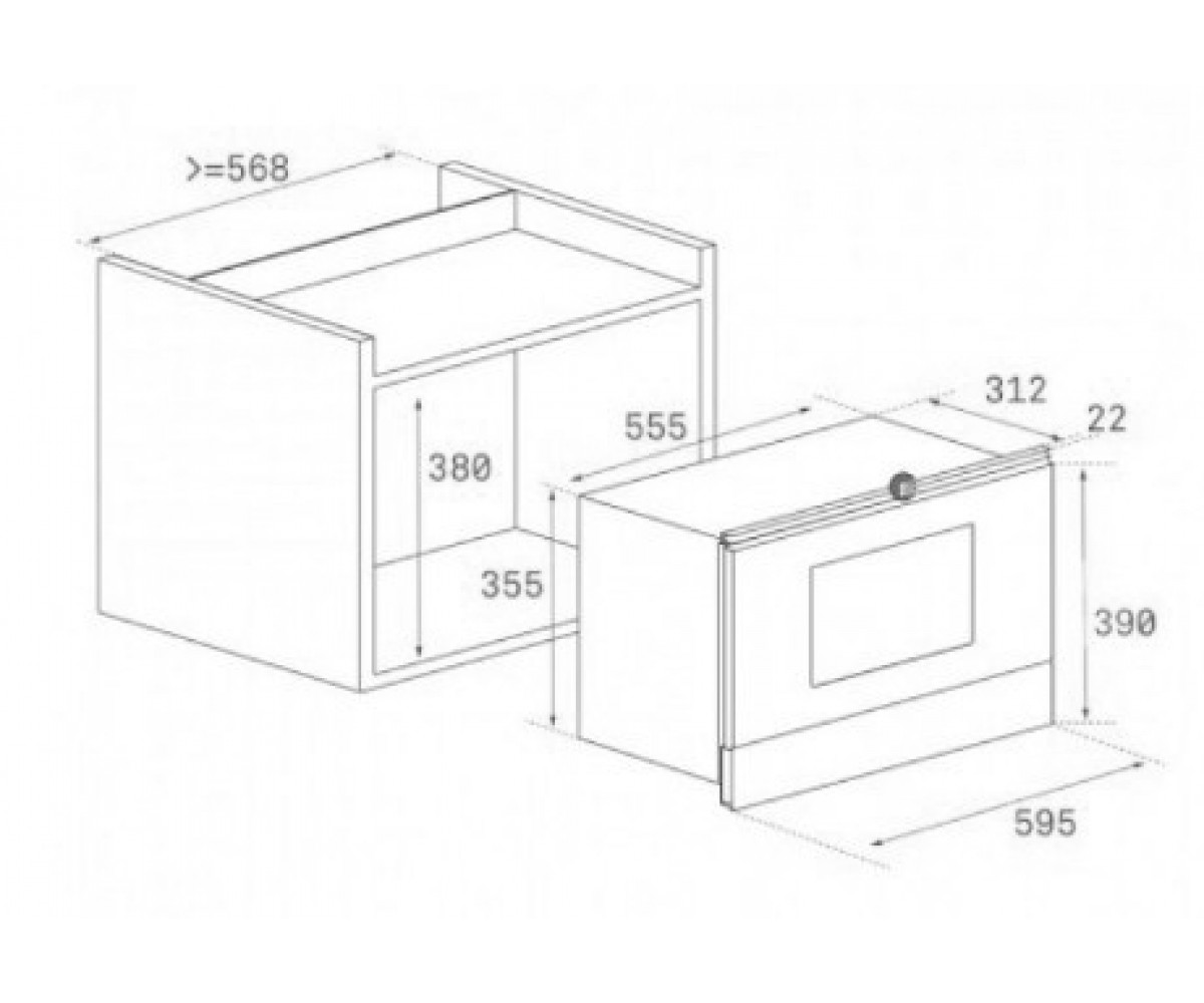 Печь свч  ML 8220 BIS WH 112030000:Чертеж 