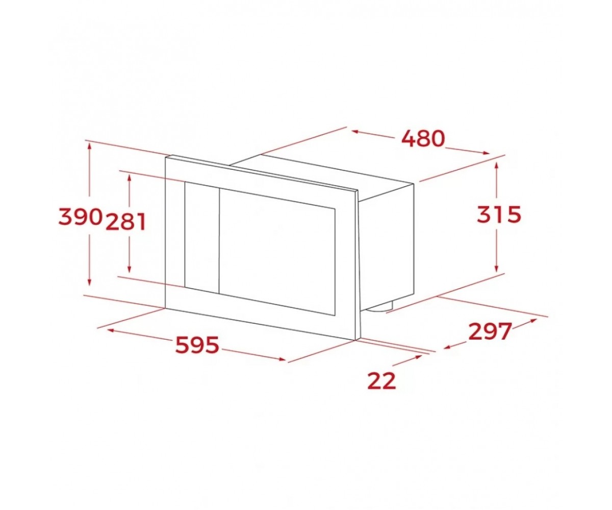 Печь свч встраиваемая  ML 8210 BIS 112060003:Чертеж 