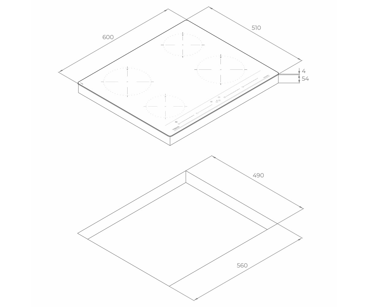 Варочная панель  IZC 64010 MSS 112520015:Чертеж 