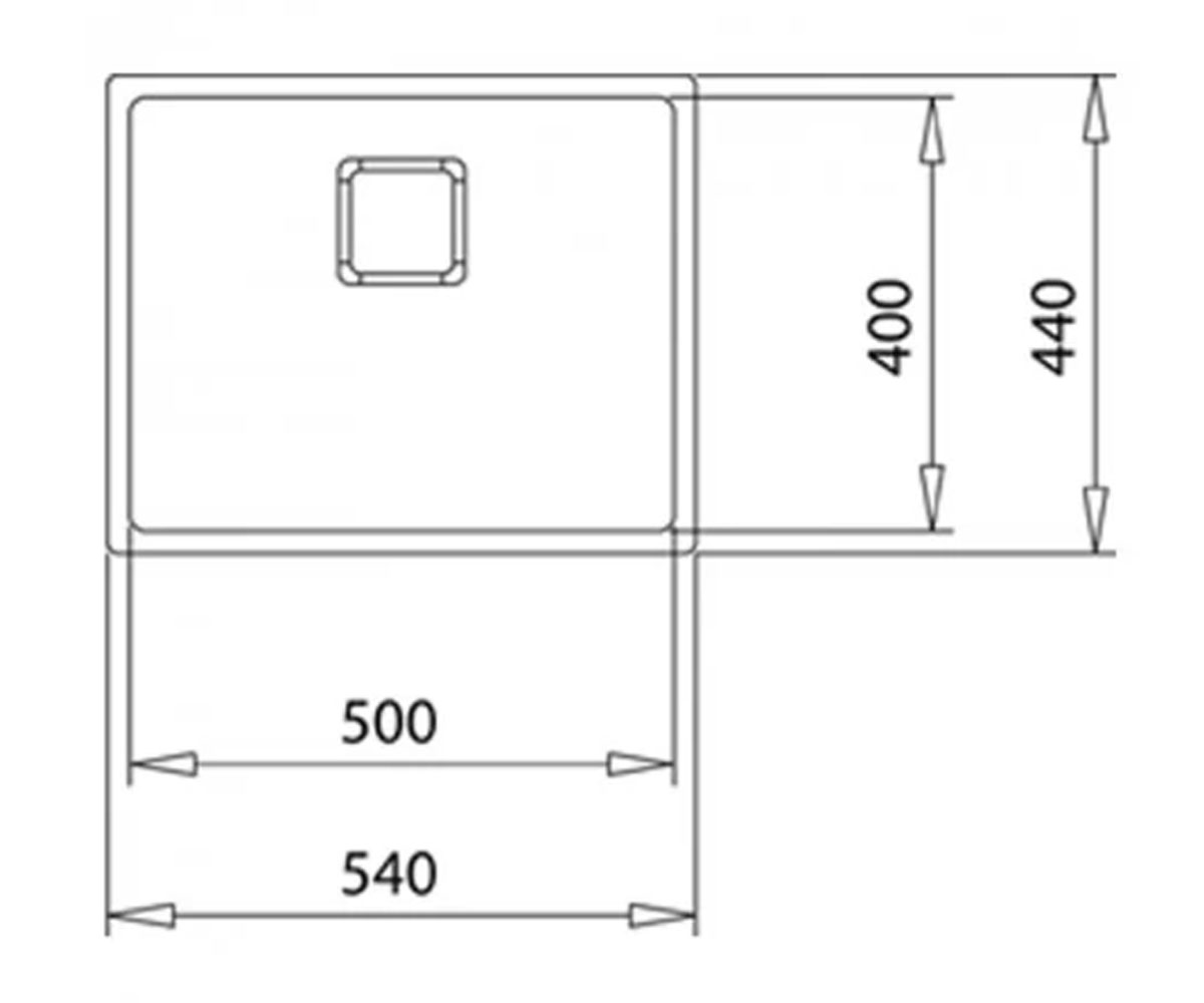 Мойка стальная  FLEXLINEA RS15 115000012:Чертеж 