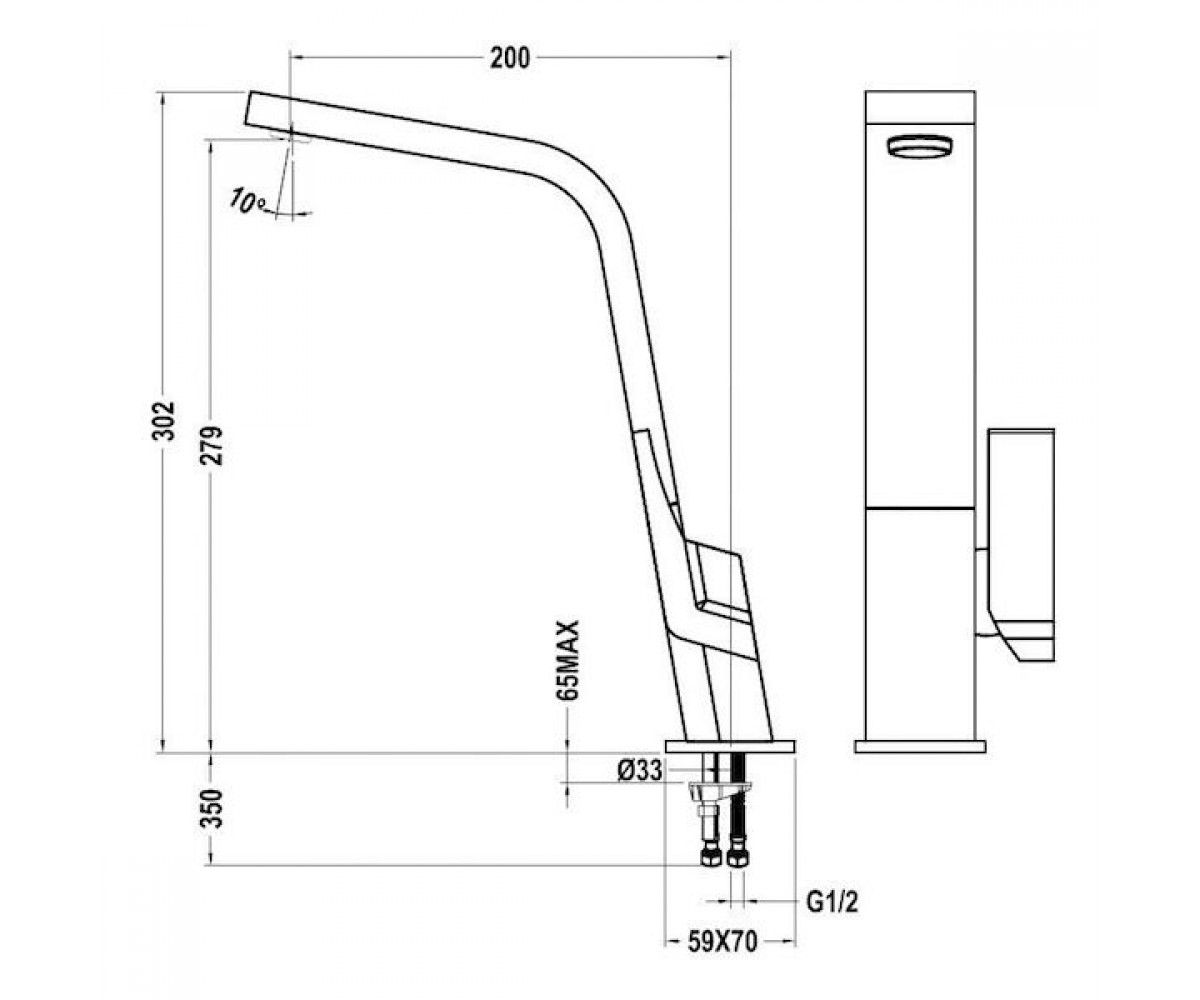 Смеситель для кухни  ICON IC 915 339150210:Чертеж 