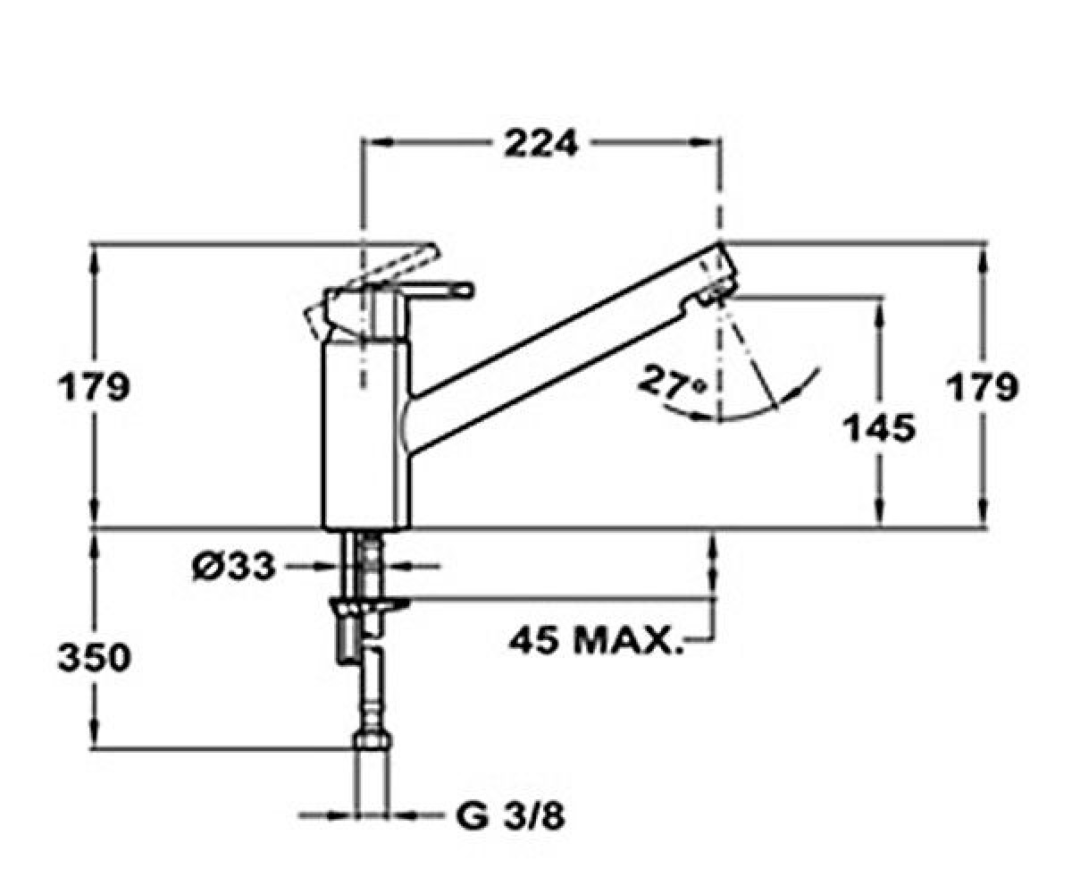 Смеситель для мойки  MX 35911902:Чертеж 
