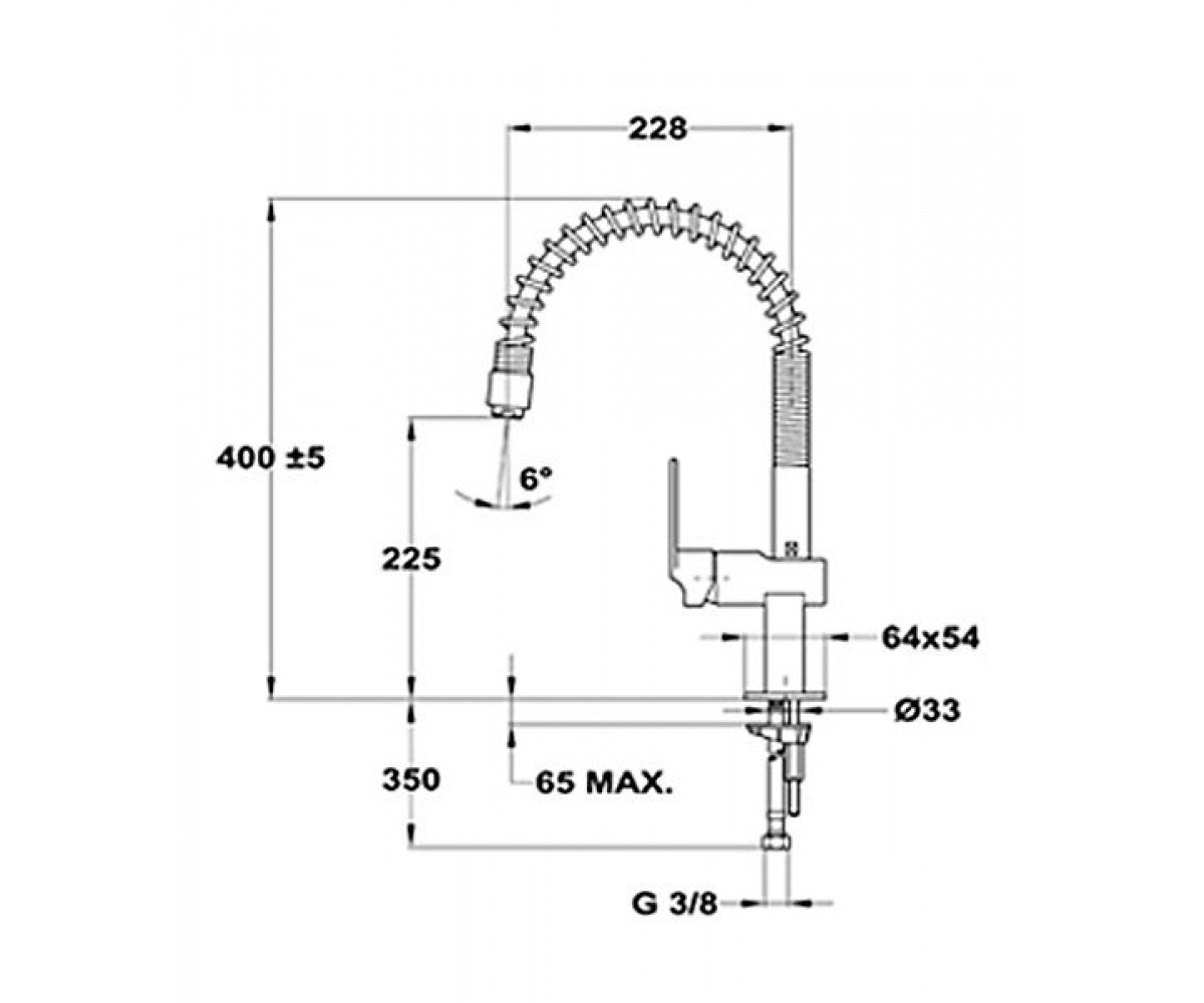 Смеситель для мойки  CUADRO SPRING 38931402:Чертеж 