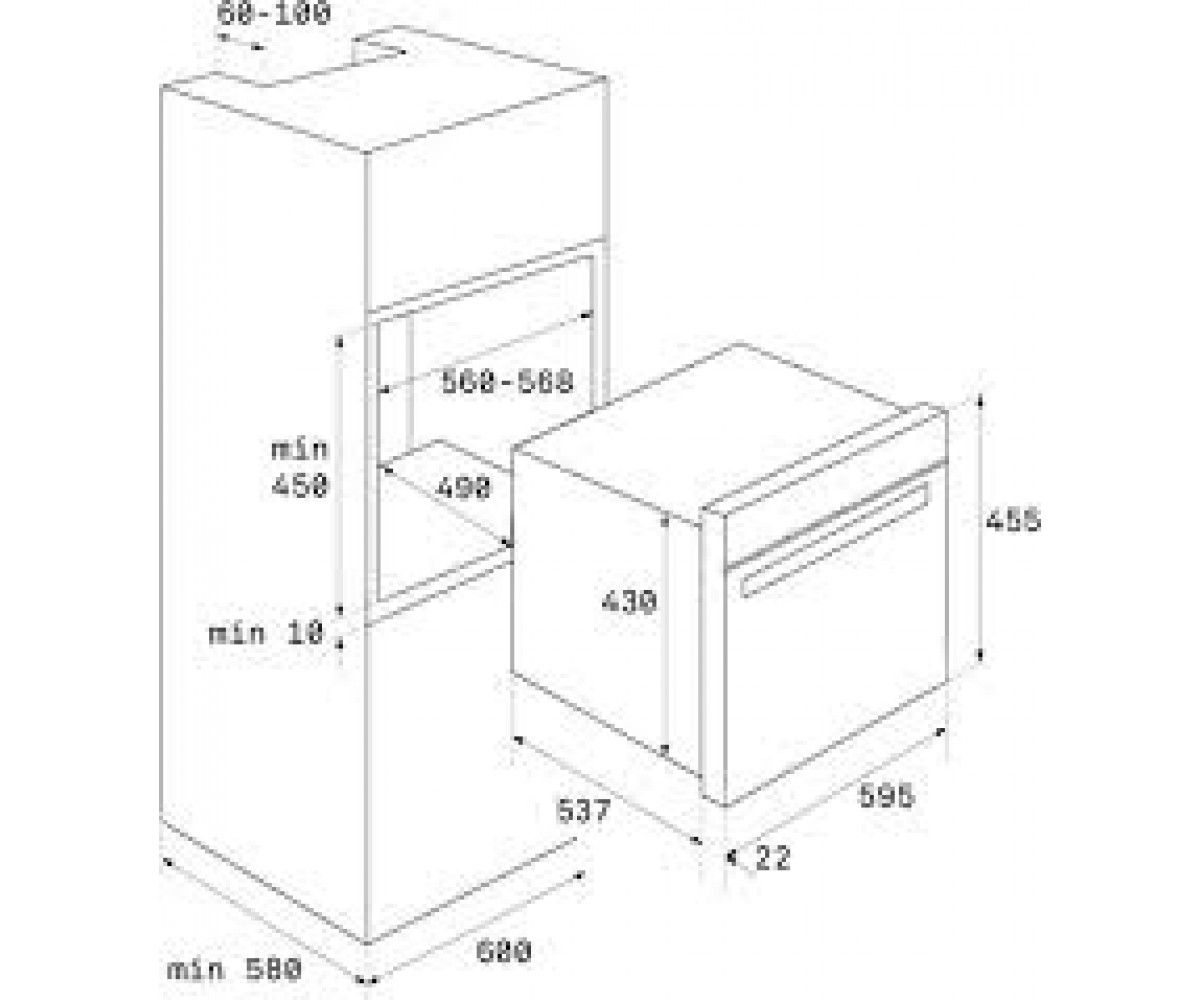 Многофункциональный духовой шкаф  HLC 844 C 40587612:Чертеж 