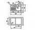 Кухонная мойка  CASCAD 45B TG 88636:Чертеж 