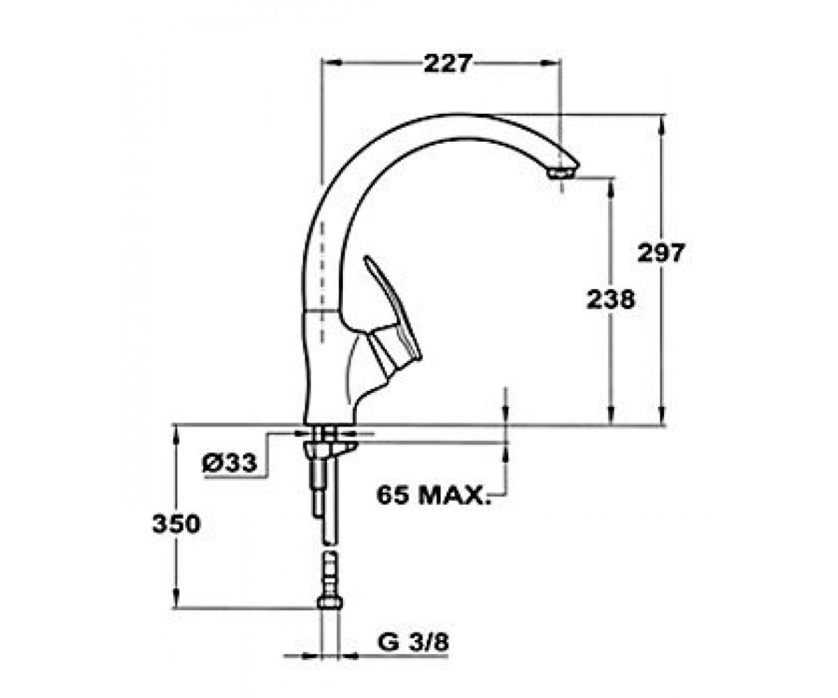 Смеситель для кухни  MC-10 PLUS HC 97911502CC:Чертеж 