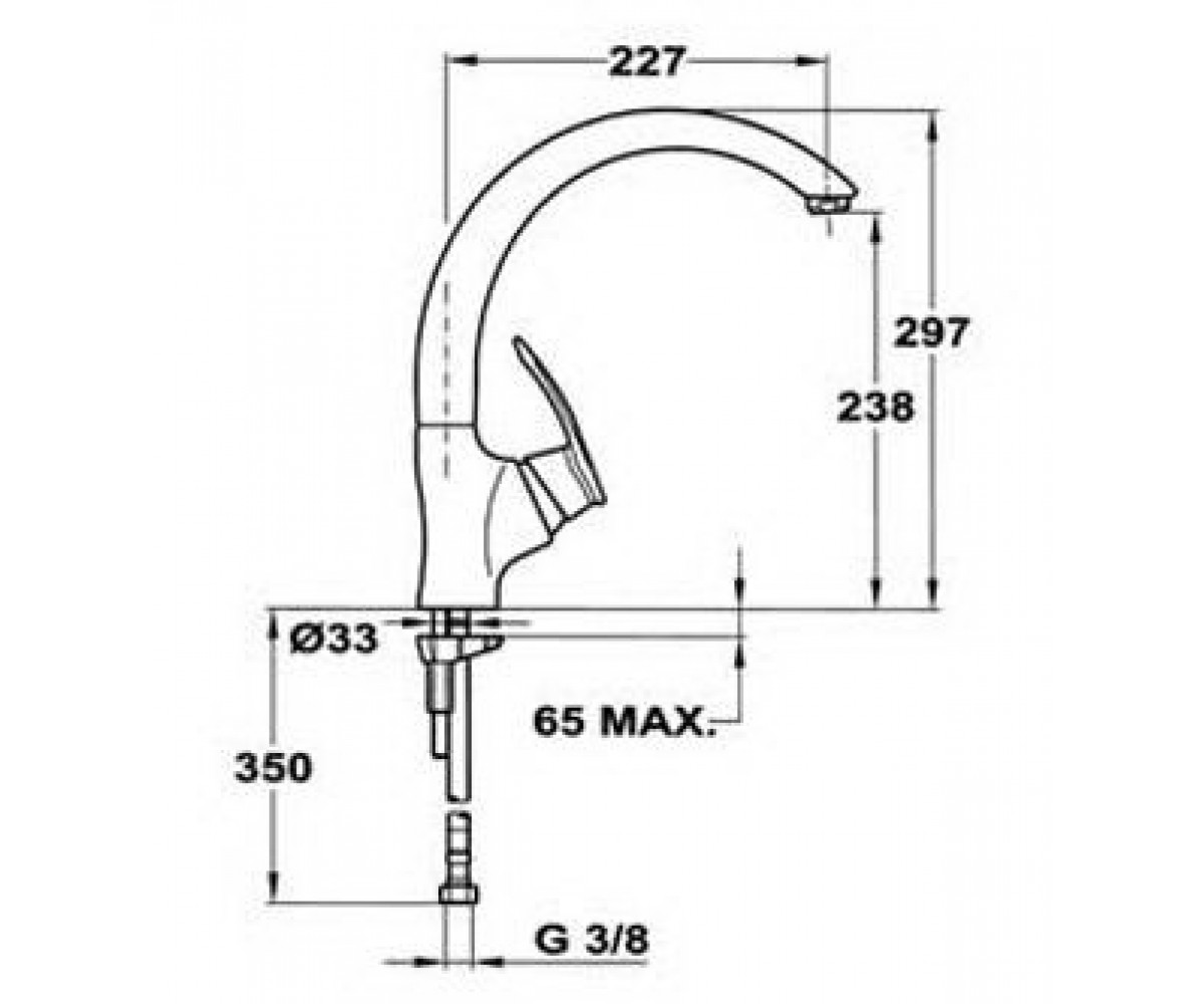 Смеситель для кухни  MC-10 PLUS HC 97911502CI:Чертеж 