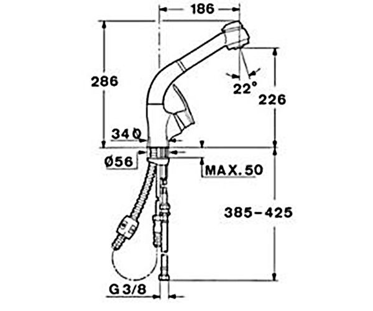 Кухонный смеситель  MC-10 PLUS BH 97931802:Чертеж 