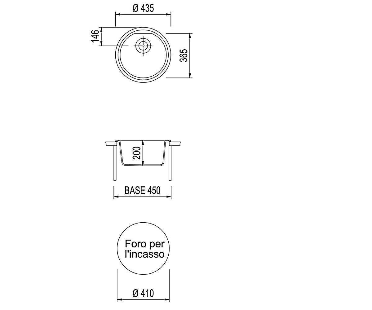 Гранитная мойка  FUTURA PL4351 PL4351-74:Чертеж 