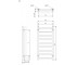 Полотенцесушитель 960х500  SIMPLE WGSIM096050KRGRSX:Чертеж 