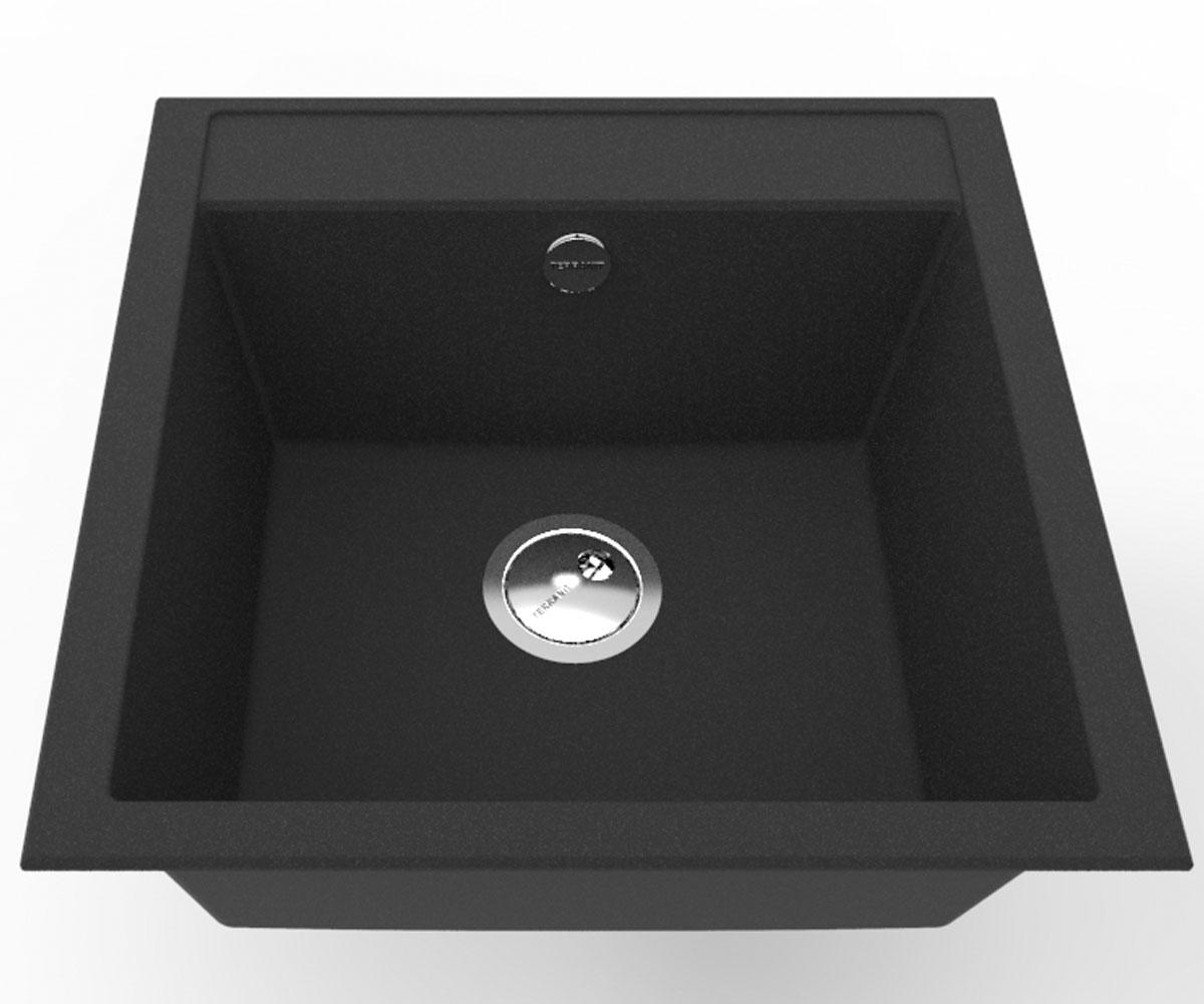 Кухонна мийка квадратна TERRANIT BRAUNS BRAUNS 50 BLACK BRAUNS 50 BLACK